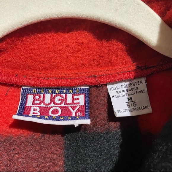 Vintage Bugle Boy Buffalo Plaid Fleece Size 5/6 - Picture 3 of 6
